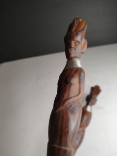 Vintage Wood Tiki Statue Utensils - Picture 7 of 13