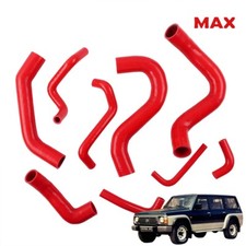 Manguera de radiador de silicona roja para Nissan Patrol Y60 GQ 2,8 L RD28T Turbo 1994-1997