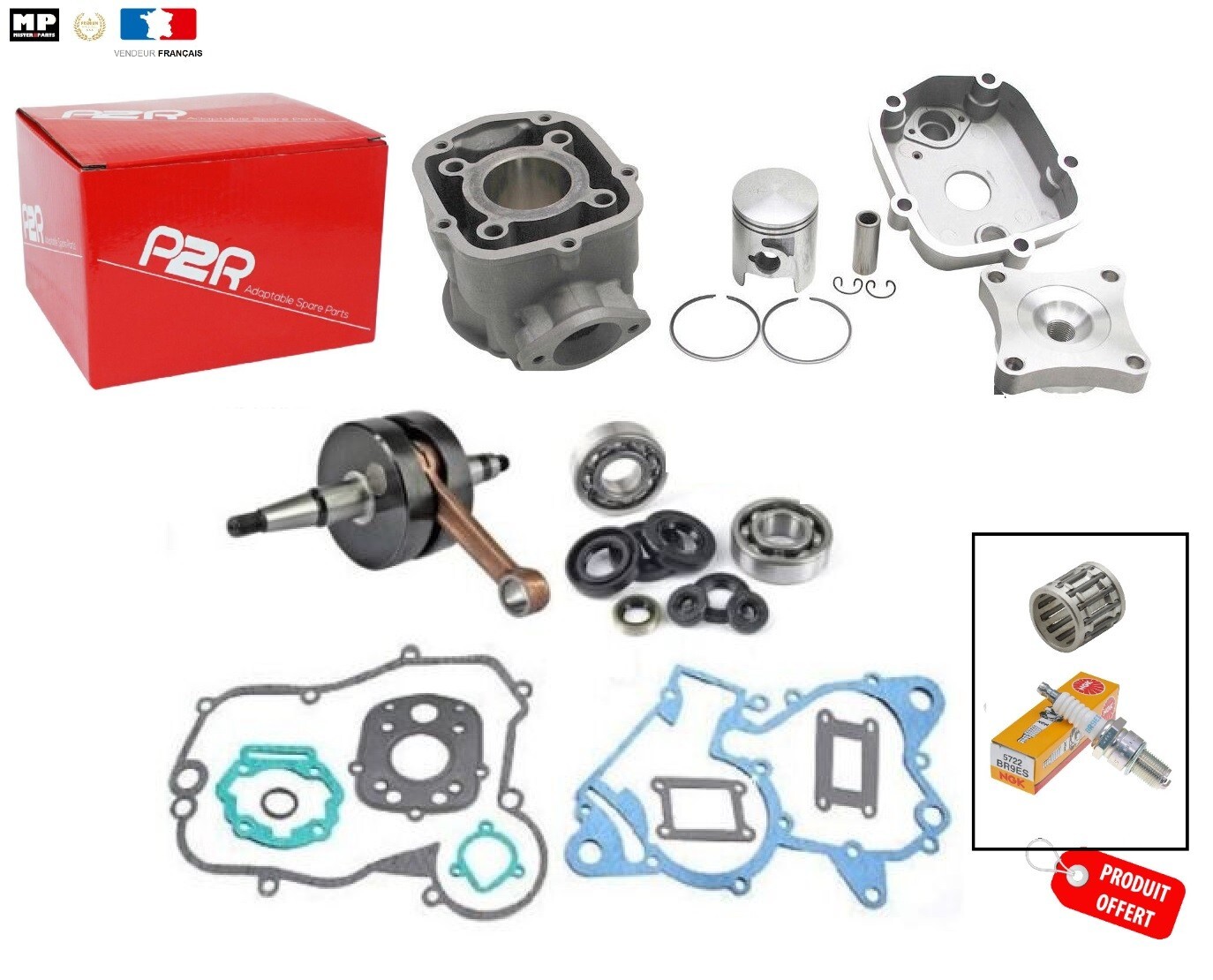 Kit pack moteur cylindre Euro3 pour Derbi Senda et GPR 50cc après 2006