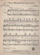 VTG Sheet Music - Cherry Blossoms On Capitol Hill - Joseph Meyer - 1941