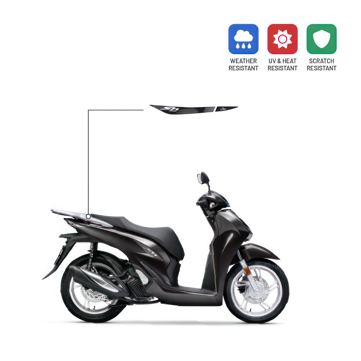 Adesivo Honda Sh 300 Repsol PROFILI ADESIVI SPORT CERCHIO RUOTA