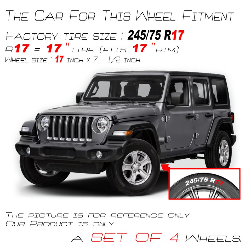 Jeep Wrangler Charcoal OEM Wheel 17