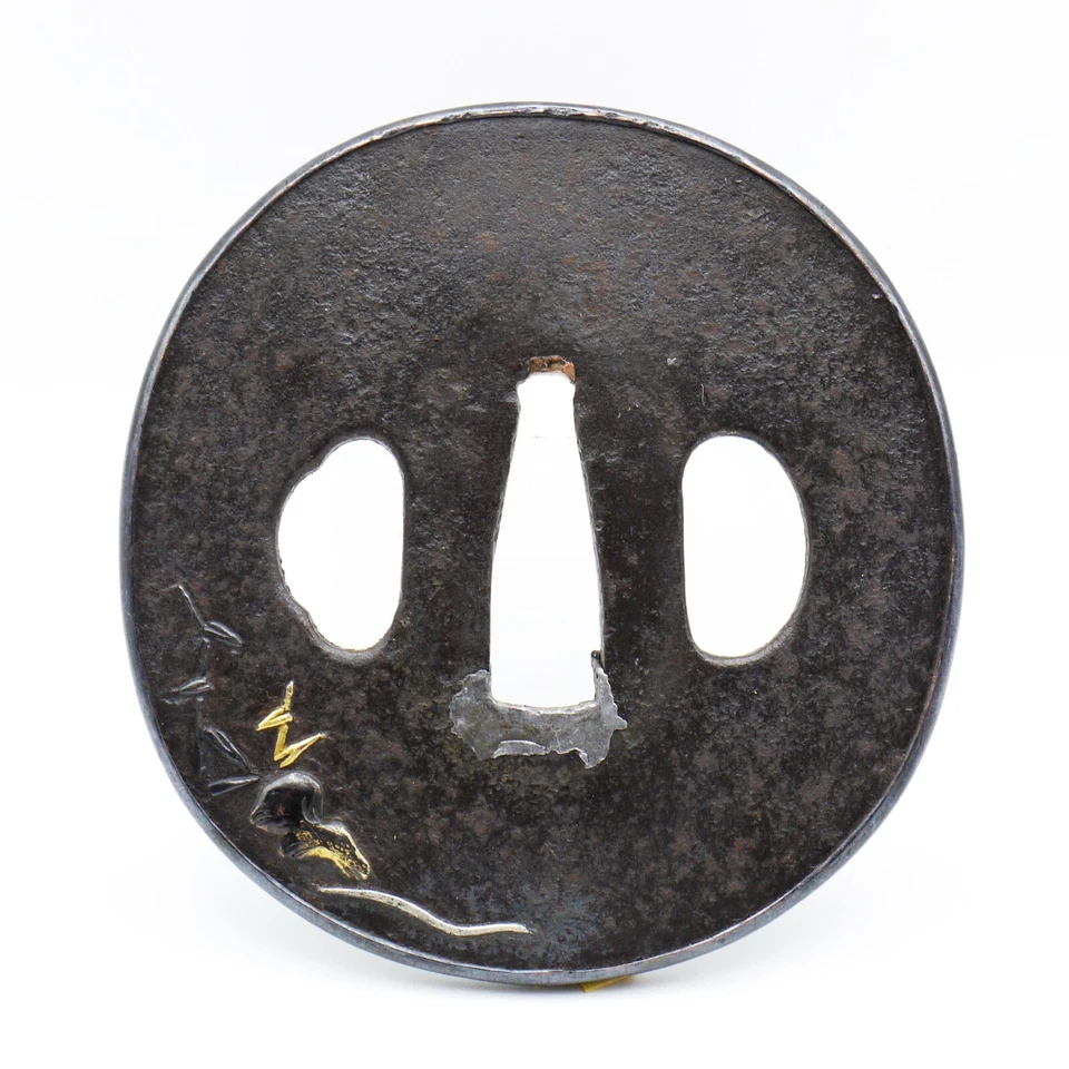 Espada antigua japonesa Tsuba Turtle Waterside Samurai Katana Wakizashi Foto 3 de 4