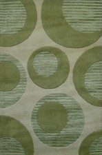 Tapis En Laine Viscose Tissé À La Main 120x180 Vert Clair Moderne Salon SH206