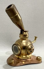 Copper Hat Dive Helmet PEN HOLDER- Brass & Copper-Vintage Style-1 Piece