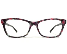 bebe Eyeglasses Frames BB5118 ROSY 001 JET FLORAL Black Red Cat Eye 55-17-140