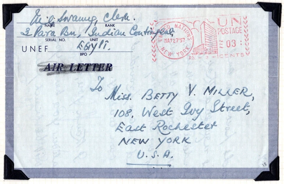 EGIPTO INDIA REINO UNIDO FRANCIA 1956-1957 SUEZ CRISIS CANADÁ CONTINGENTE INDIA Foto 3 de 4