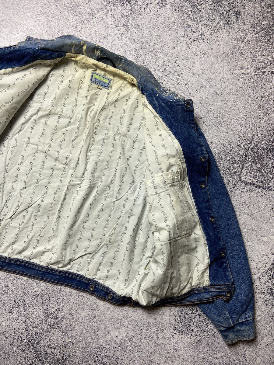 Vintage 90s Quiksilver Denim Jacket Jeans Australia Surfing Vintage 90s Quiksilver Denim Jacket Jeans Australia Surfing