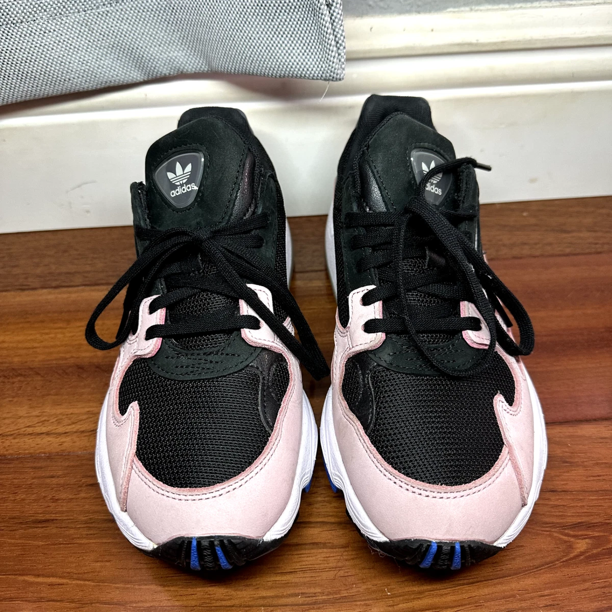 Adidas Falcon Black and Pink Kylie Jenner Shoes