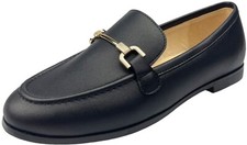 Women's Leather Dress Shoes Penny Loafer Buckle Loafers Slip on Casual Flats