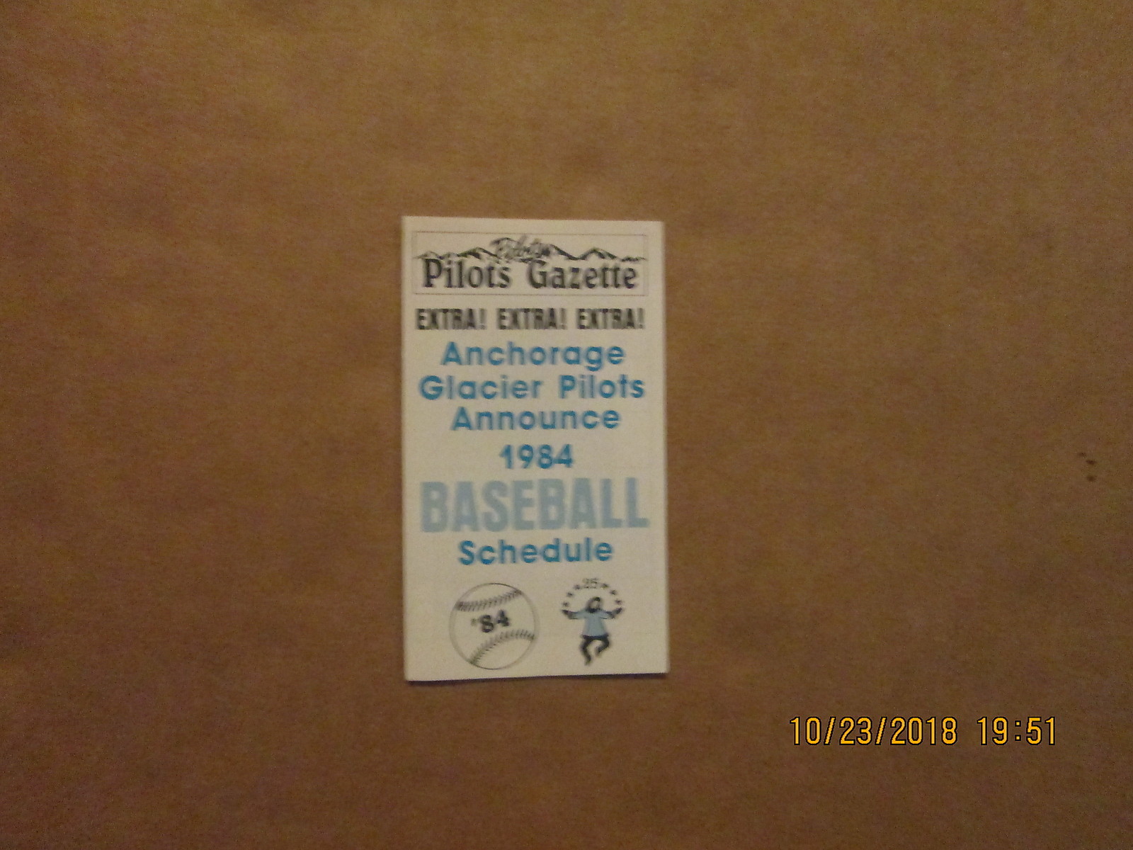 Anchorage Glacier Pilots Vintage Circa 1984 College Baseball Pocket