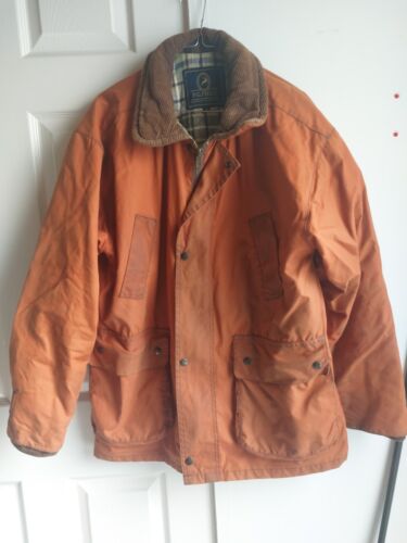 PG Field Medium Men's Burnt Orange Waxed Cotton Jacket - Picture 1 of 7