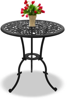 Centurion Supports BANGUI Garden & Patio Black Cast Aluminium Bistro Table