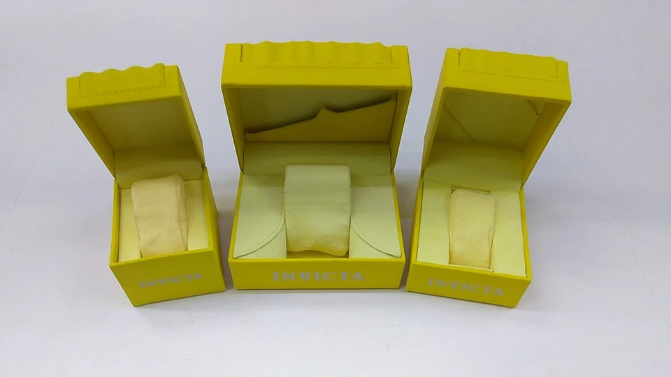 INVICTA Auténtico Reloj Amarillo Caja Almacenamiento Estuche Presentación Expositor Foto 4 de 4