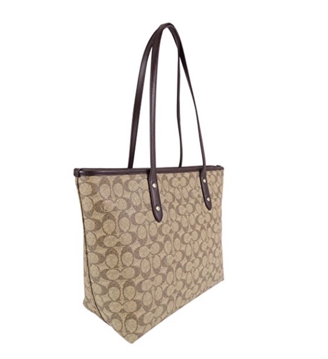 Coach Signature City Zip Tote PVC Monogram 37156m Authentic