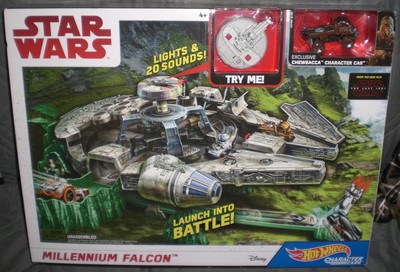 hot wheels millennium falcon playset