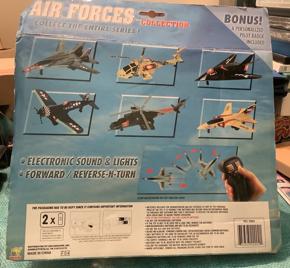 New Sealed Goldlok Air Forces Wired Remote Control Navy Star