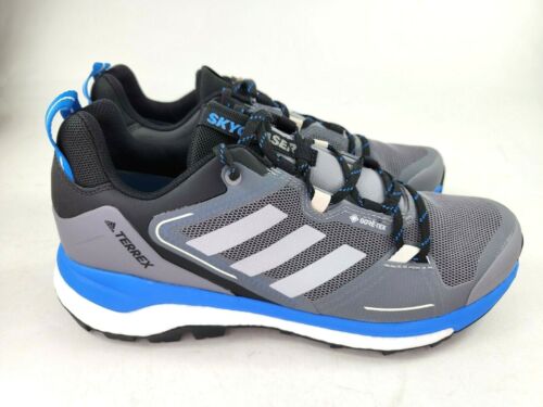 Adidas Terrex Skychaser 2 GTX Gore-Tex Trail Hiking Blue Black White Shoes Boots