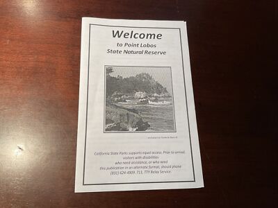Point Lobos Reserve State Park Pamphlet California Dec 2022