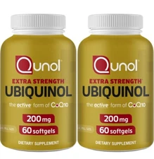 Qunol Ubiquinol CoQ10 200mg Softgels 60 ct 2 Pack