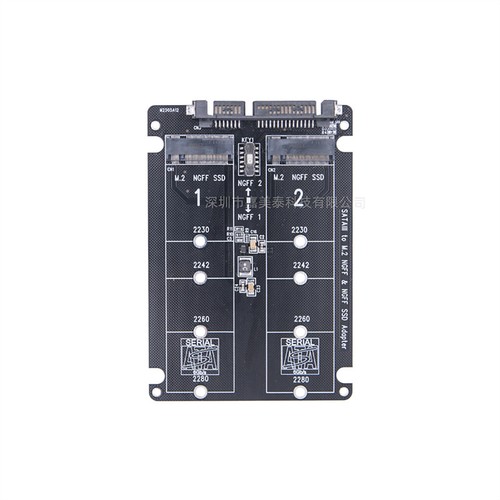 Double Port M.2 SSD to Sata 7+15 22PIN Adapter Card M.2 to 2.5"SATA3.0 Expansion - Picture 7 of 10
