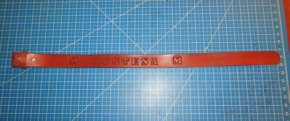 Montesa "Montesa" Leather Belt Size 26"-28" waist USA NOS # 2 - Bild 2 von 4