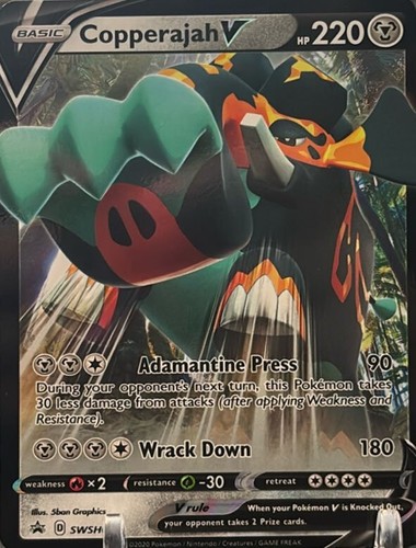 SWSH030 Black Star Promos Copperajah V - Full Art Rare - Picture 2 of 2
