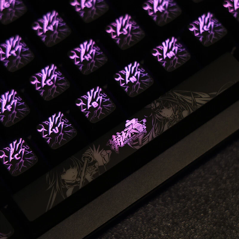 Honkai Impact 3 Raiden Mei Anime Recubrimiento RGB Translúcido Hágalo Usted Mismo Tecla para Mechnica Foto 4 de 4