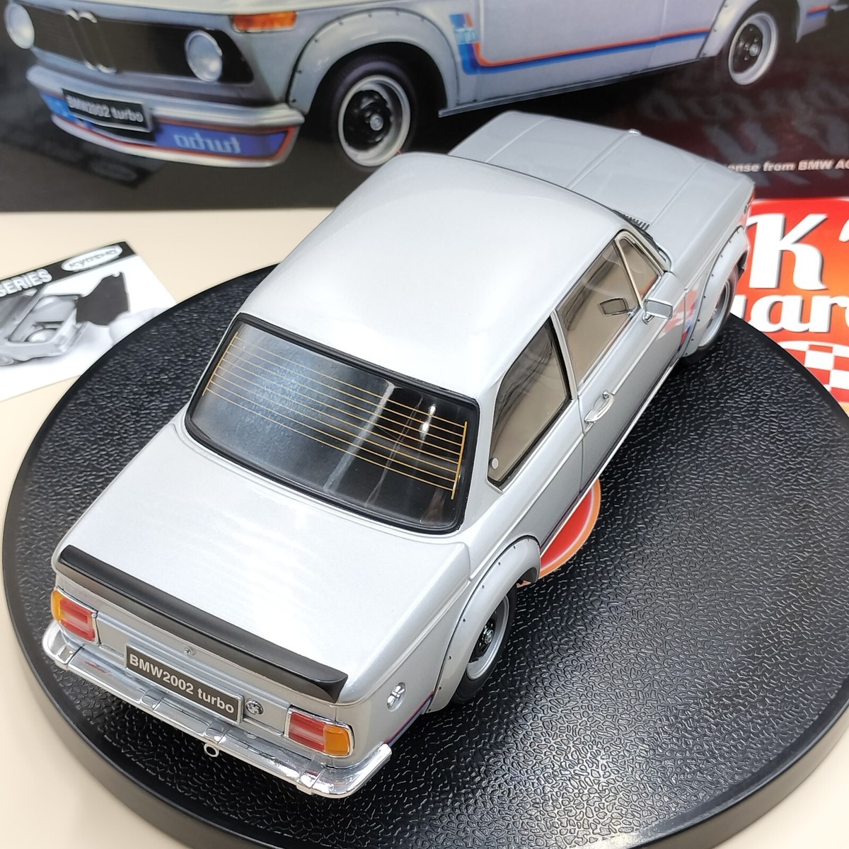 Kyosho 1/18 BMW 2002 turbo 1973 silver Diecast model Kyosho 1/18 BMW 2002 turbo 1973 silver Diecast model