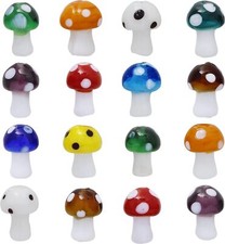 100x Mushroom Shape Handmade Lampwork Beads Focal Bead for Necklace Bracelet DIY
