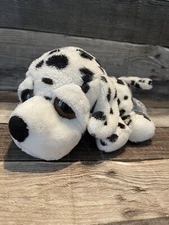 RUSS BERRIE DISHI THE DALMATION DOG STUFFED ANIMAL PLUSH 9.5" L BIG EYES TOY BLA