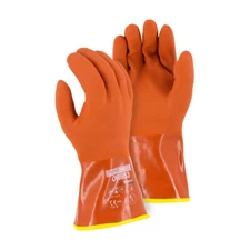 Majestic 3703 Winter Lined PVC Double Dipped Glove Seamless Knit Shell, PAIR MED