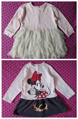 Disney Minnie Mouse RI River Island H&M Baby Mädchen Kleid Pullover Tutu Set 12-18