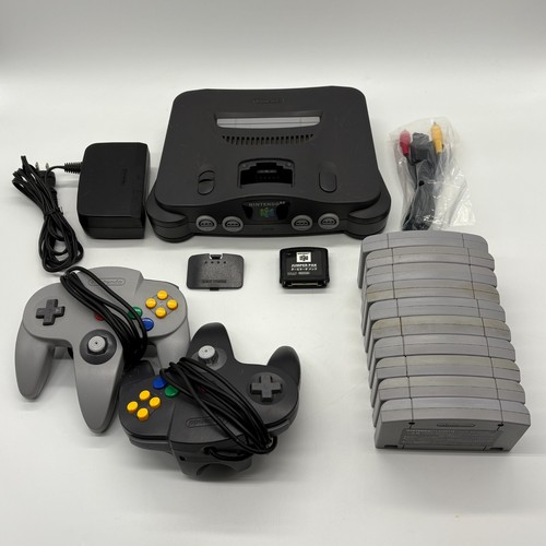 Nintendo 64 N64 Black Console + Controller set Expansion Pak Region Free Tested - Picture 39 of 73