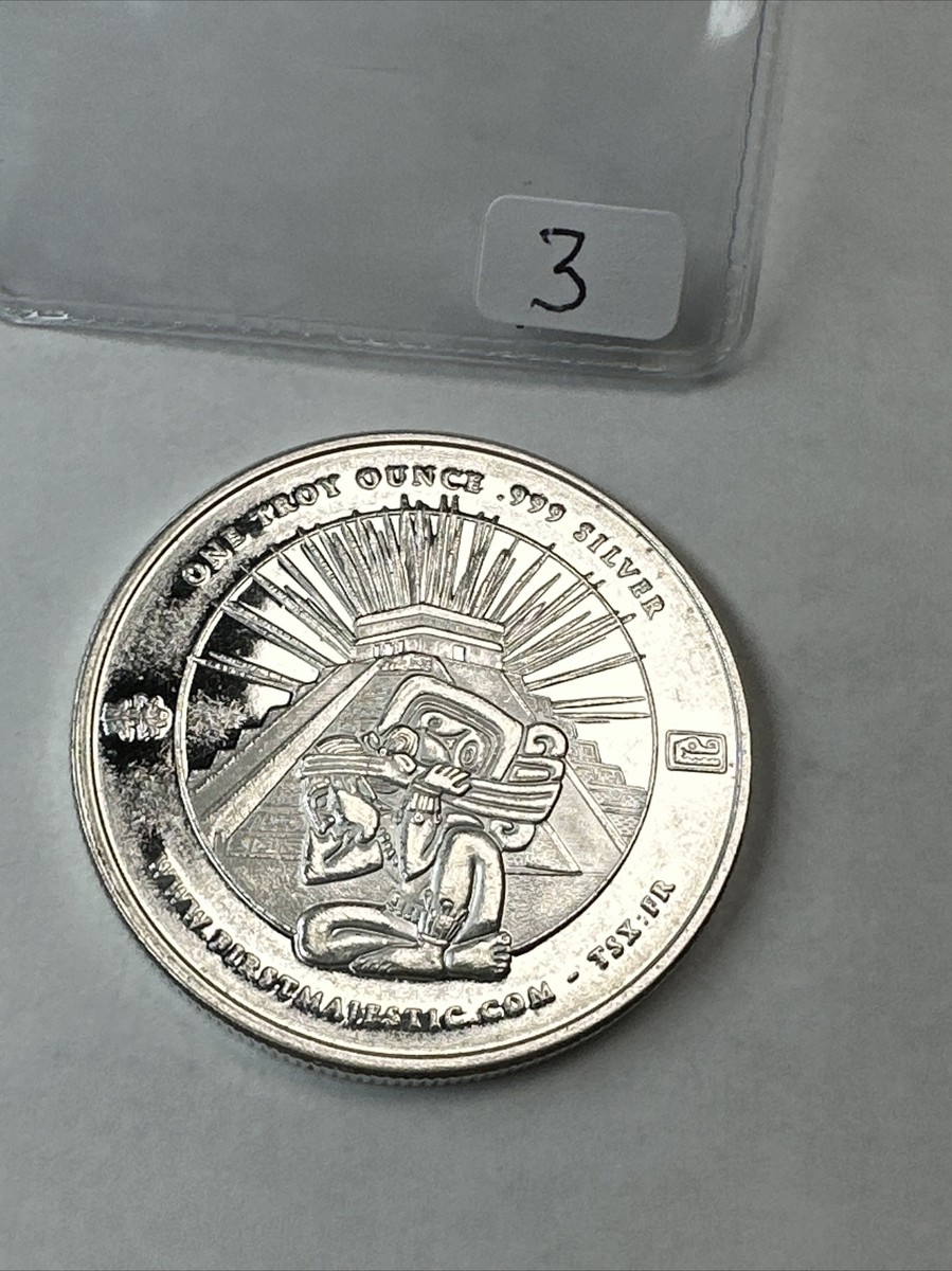 スティーブ・フィールド　 　　SILVER GRAE First Majestic Silver Aztec 1 Oz Rounds 0.999 Fine Silver