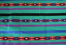 Southwestern Stripe Fabric - 100 Cotton Crafts Vintage By The Yard or 1/2 Yd