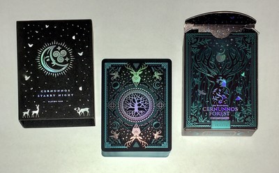Introneers The Whispering Cernunnos Forest Starry Night Playing Card Deck OPENED
