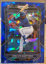 2023 Panini Prizm Blue Cracked Ice Prizm Orelvis Martinez #116 Toronto Blue Jays