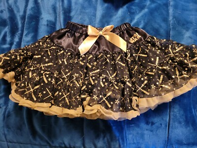 Disney Parks Star Wars Black Gold Tutu Skirt Skort Lightsabers NWT Medium  (7/8)