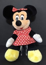 VINTAGE 1980's Disney Original MINNIE MOUSE 13" Plush Stuffed Animal Toy EUC