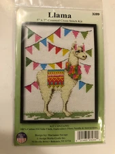 Design Works LLAMA 5"x7" cross stitch kit - NIB