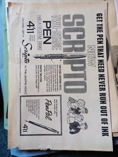 El66 Ephemera 1965 advert scripto pen 