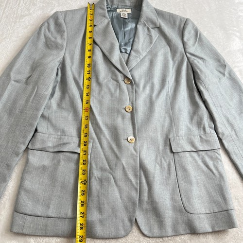 Brooks Brothers Blazer Sakko Damen 16 hellblau Seide Leinen Wolle 3 Knöpfe - Bild 7 von 17
