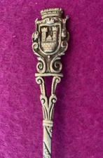 Rothenburg Germany Medieval Town 800 Silver Souvenir Spoon (Sterling = 925)