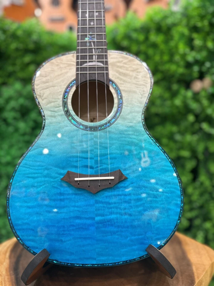 Kamehameha Ukulele KT-28 Solid Top Tiger Maple Tenor - Image 2 of 4