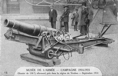 1471. WWI. Deutsche 150mm Artillerie erobert 1915-1915. Französischer PC. Unbespielt