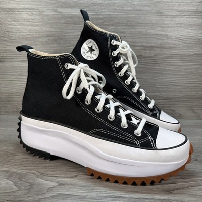 Converse Run Star Hike Plateau High Top Schwarz Unisex UK 10 Sneaker