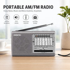XHDATA D219 Portable Radio AM FM Battery Powered Pocket Radio w/ Great Reception