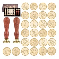 Elegant 26 Letter Wax Seal Stamp Set - Personalize Invitations with Style