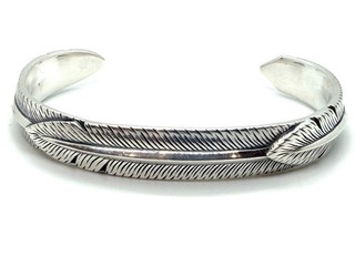 David Yurman "Southwest" Sterlingsilber Feder Wickel 7" Armreif Armband